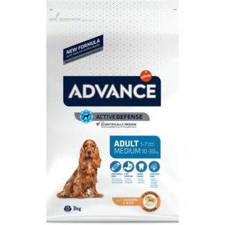 Ração para Cão Médio Adult 1 a 2 Anos com Galinha e Arroz embalagem 3 kg - Advance