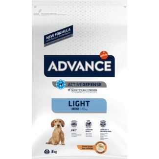 Ração para Cão Mini Light + 8 Meses com Frango e Arroz embalagem 3 kg - Advance