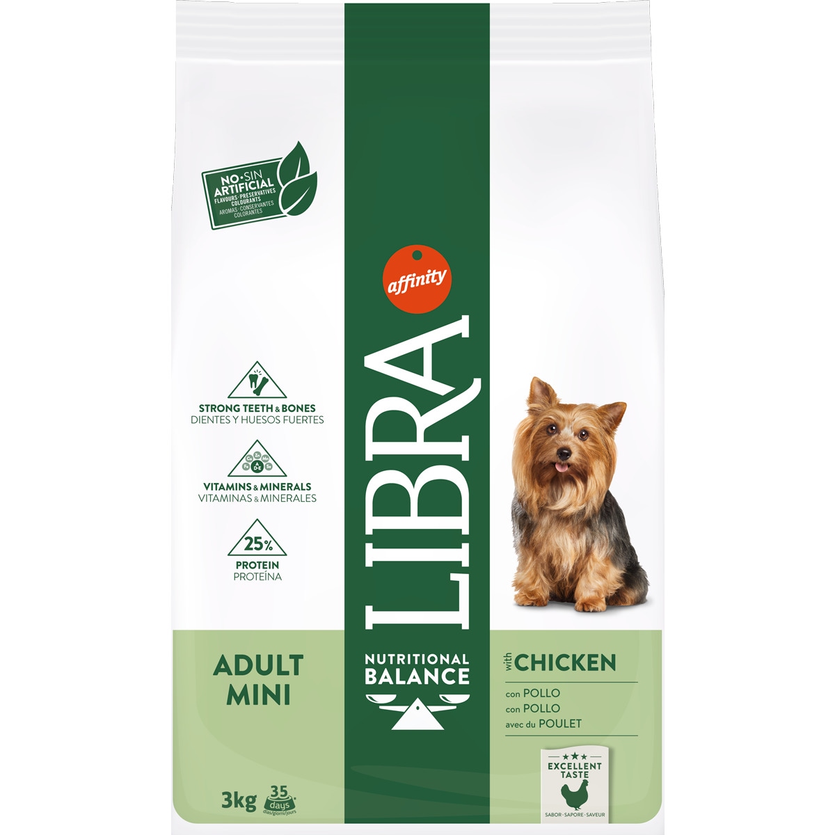 Ração para Cão Adult Mini com Frango embalagem 3 kg
