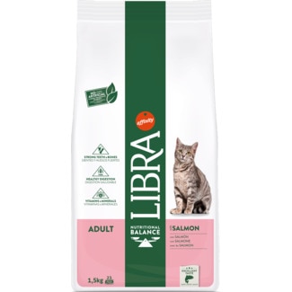 Ração para Gato Adult com Salmão e Arroz embalagem 1500 g - Libra