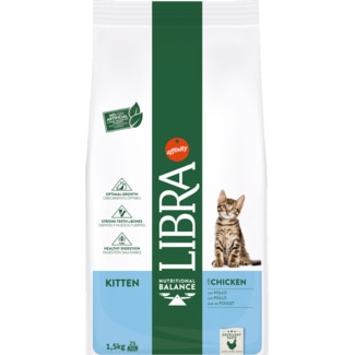 Ração para Gato Kitten com Frango e Arroz embalagem 1,5 kg - Libra