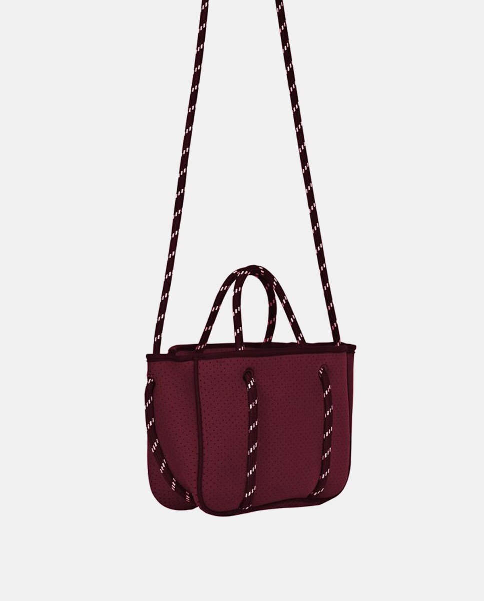 Bolso de mano pequeño Vanylu de neopreno en granate con varias asas · Vanylu  · El Corte Inglés