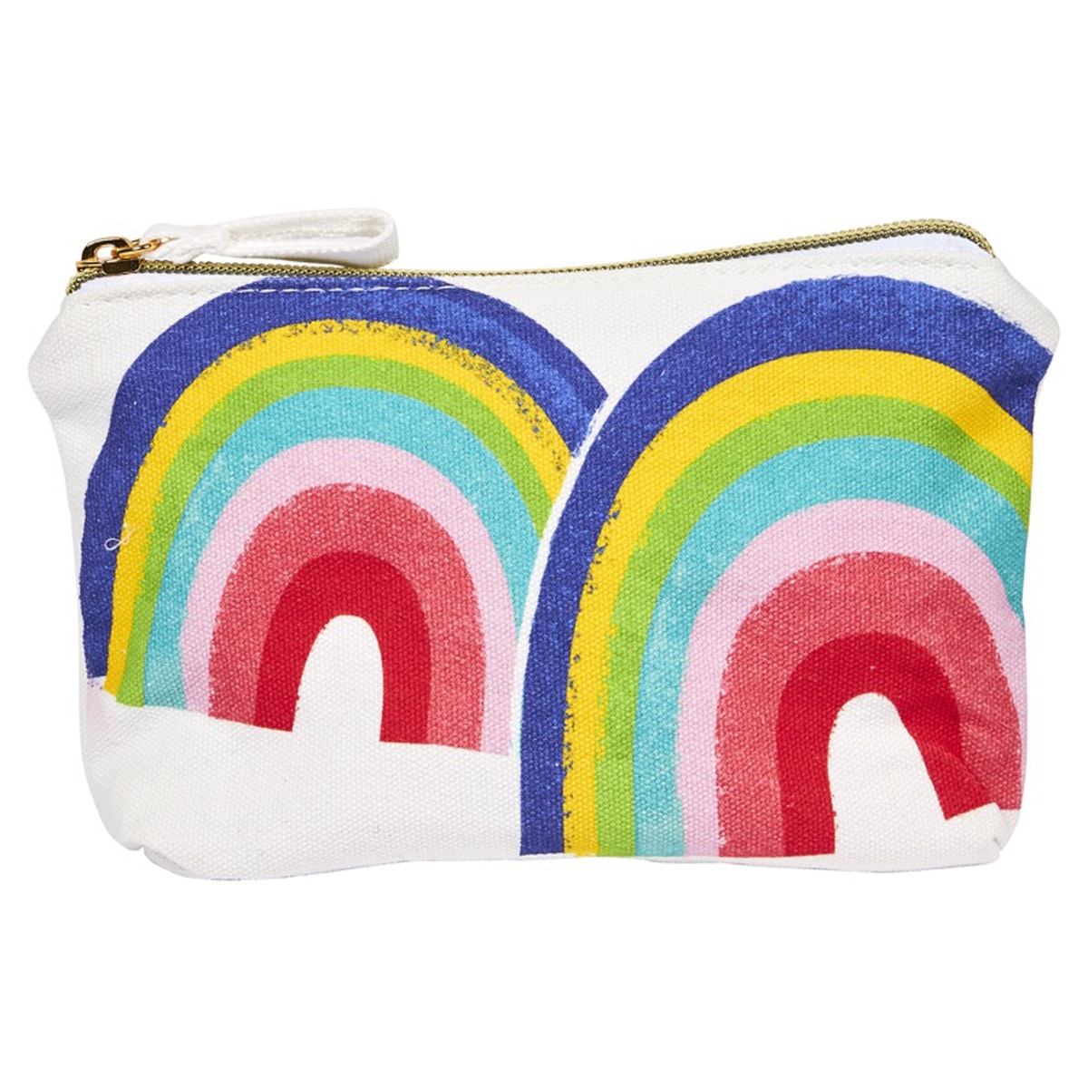 Estojo simples de algodão Imagem Arco-íris branco Branco-1