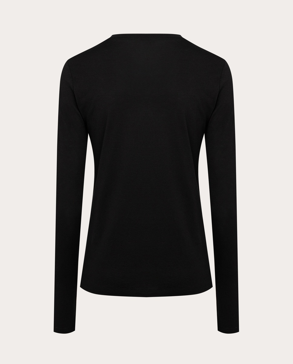 Camiseta de algodón Negro-2