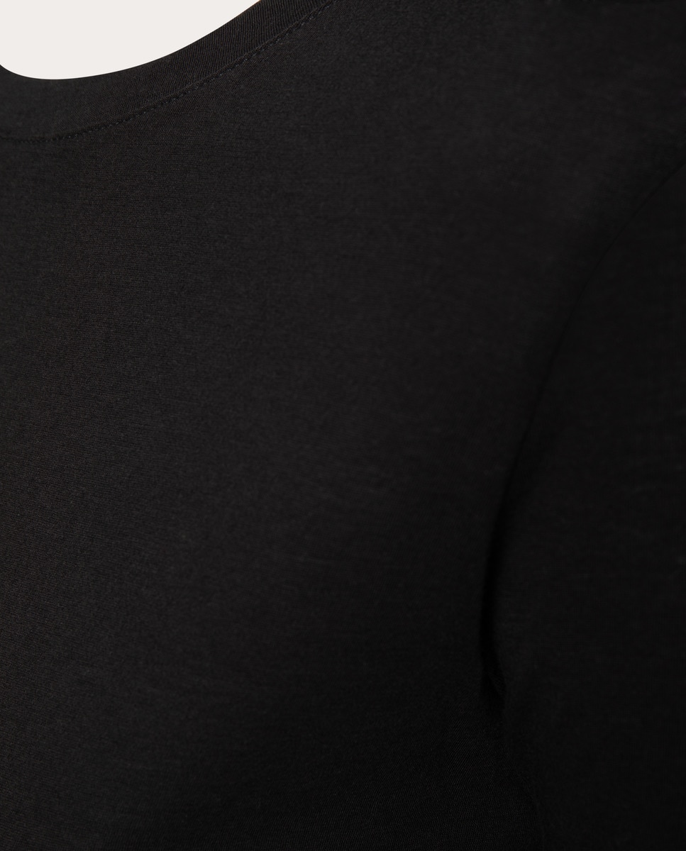 Camiseta de algodón Negro-3