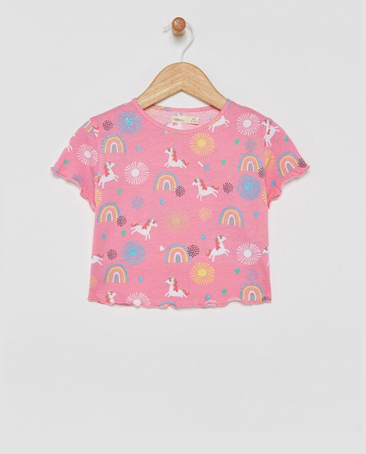Camiseta de niña unicornios