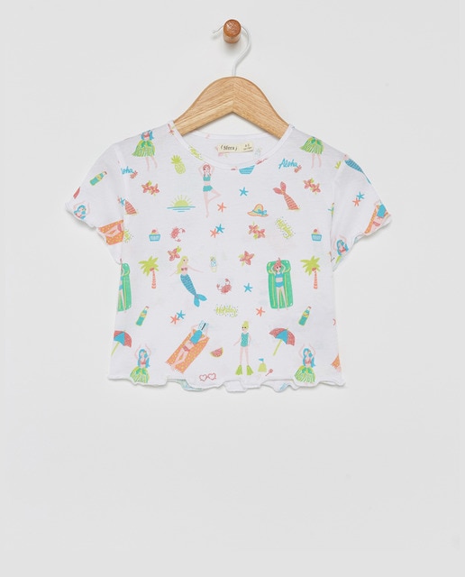 Camiseta de niña bañistas