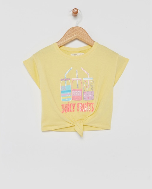 Camiseta de niña posicional nudo