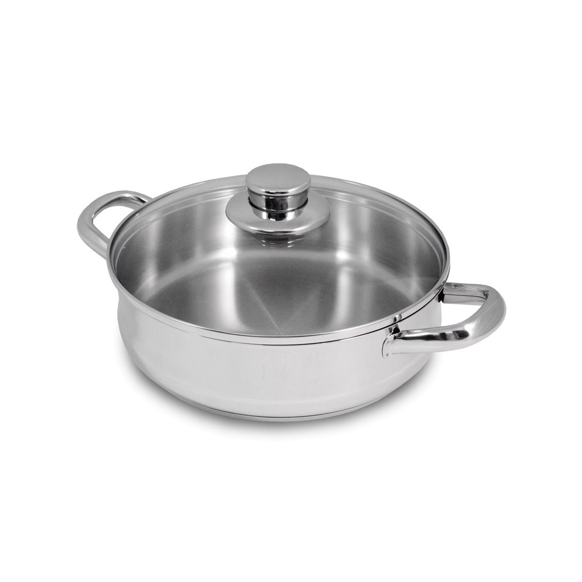 Caçarola de Aço Inox 24 cm Spy Glass Silampos 1