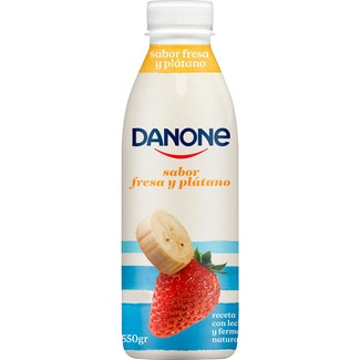 yogur líquido sabor fresa y plátano botella 550 g - Danone