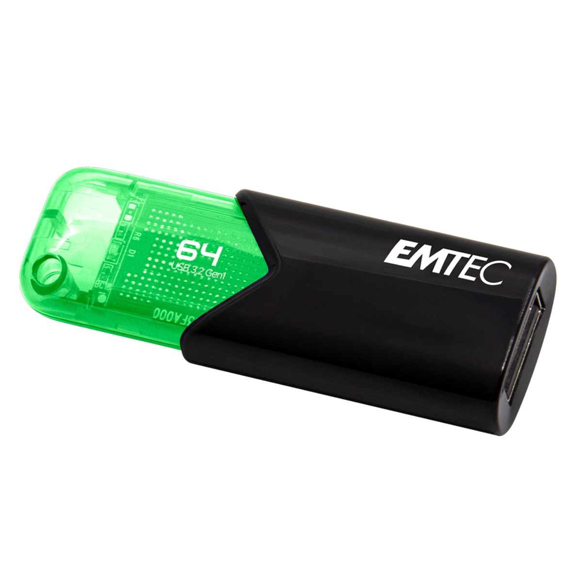 Pendrive Emtec Click Easy 64 GB USB 3.2 Gris / Verde-2