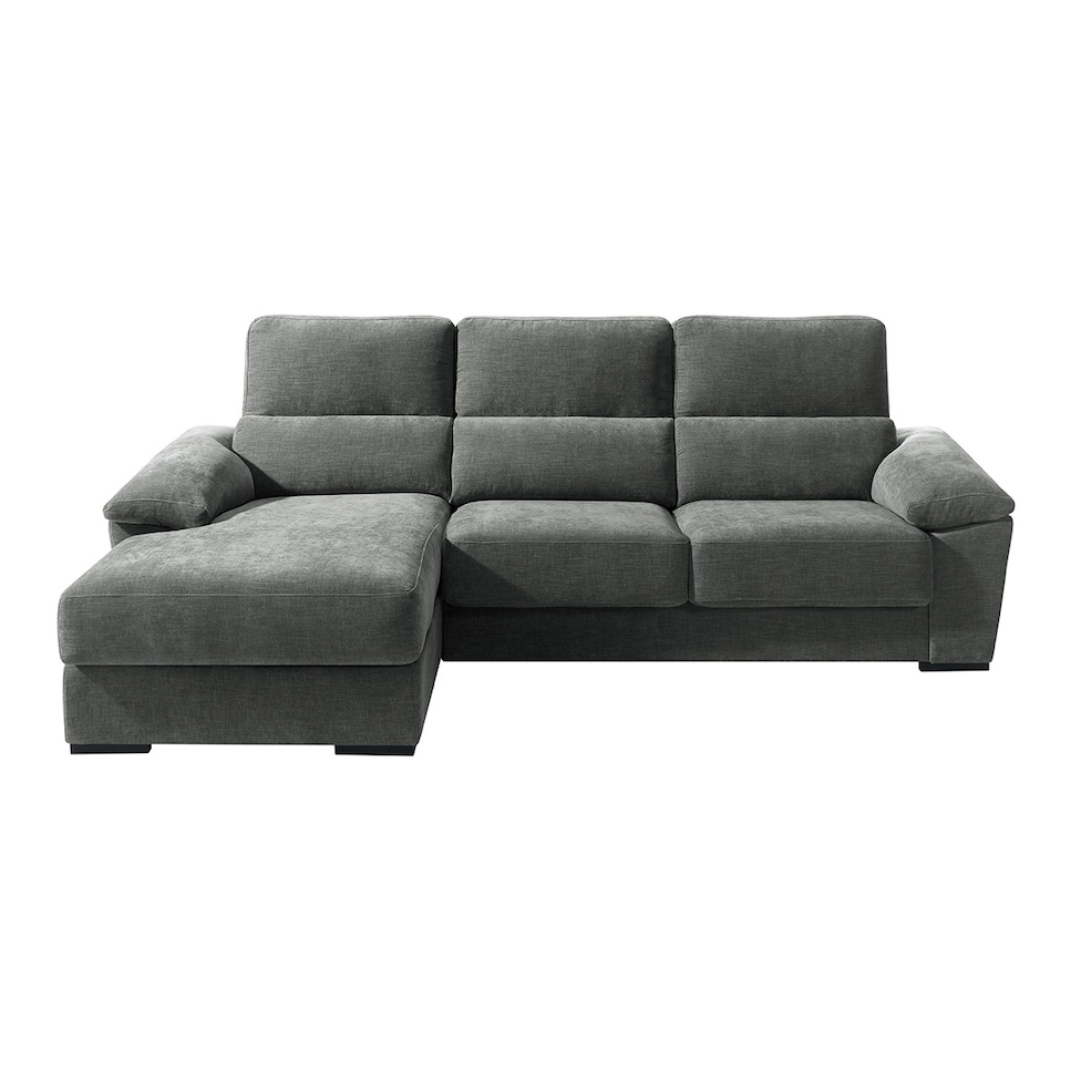 Imagen 0 de Sofá tapizado de 5 plazas con asientos deslizantes y chaise longue izquierda con arcón Cloud El Corte Inglés Gris ceniza