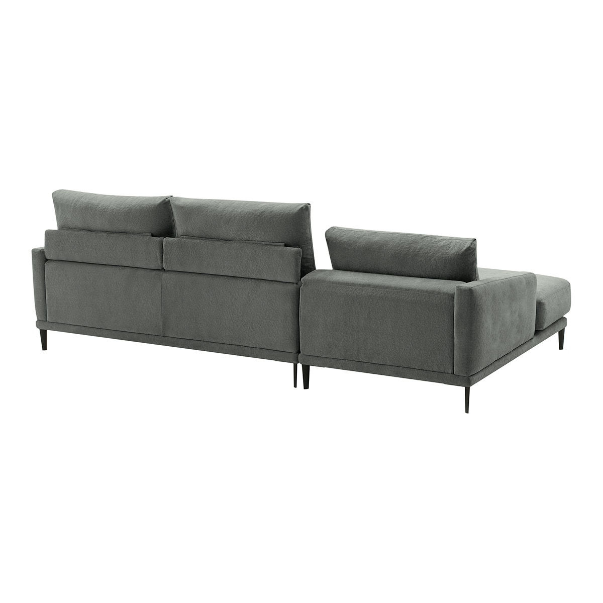 Sofá de 5 lugares com chaise longue esquerda Harvey Cinzento-cinza-3