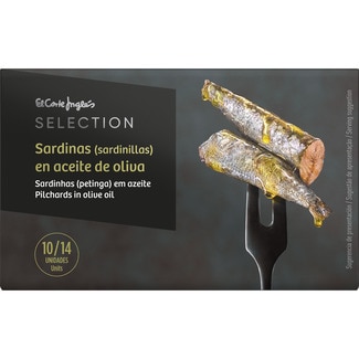 sardinillas en aceite de oliva 10-14 piezas lata 85 g neto escurrido - El Corte Ingles Selection
