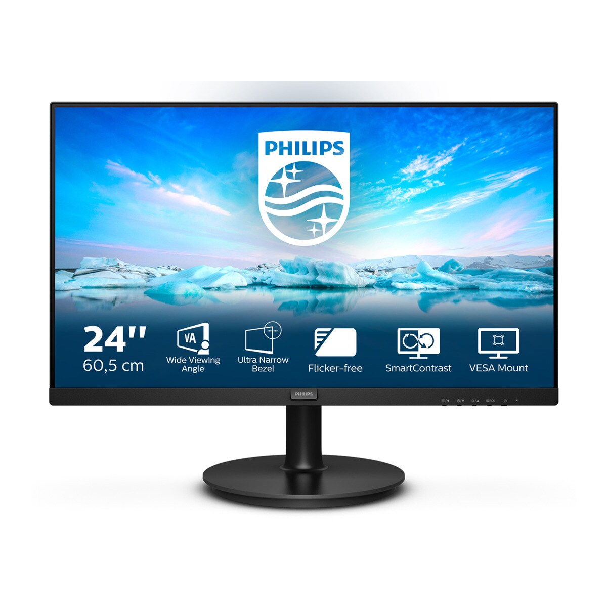 Monitor PC 60 cm (24") Philips 241V8L, 75 Hz, Full HD, AdaptiveSync, LowBlue Light(Reacondicionado a estrenar) Negro-1
