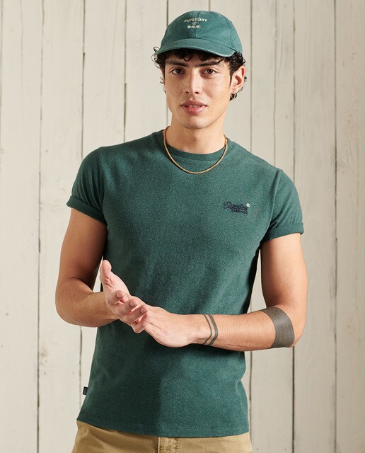 Camiseta de hombre basica verde de manga corta · Superdry · El Corte Inglés