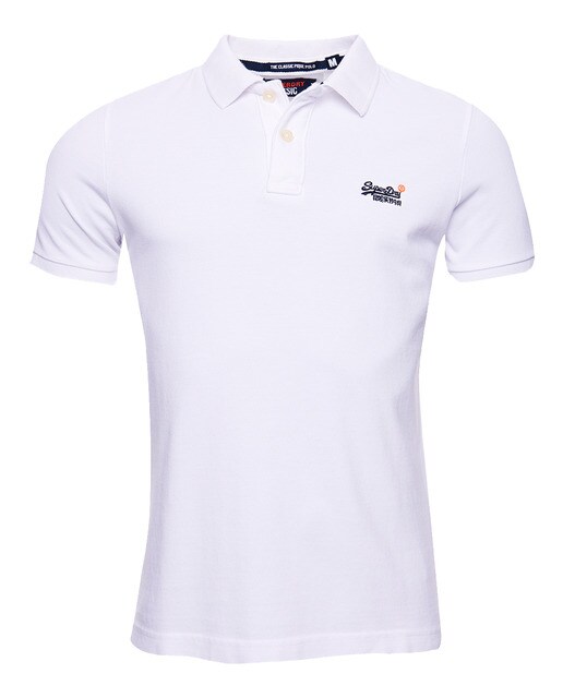 Polo de hombre clásico en algodón orgánico slim blanco de manga corta ·  Superdry · El Corte Inglés
