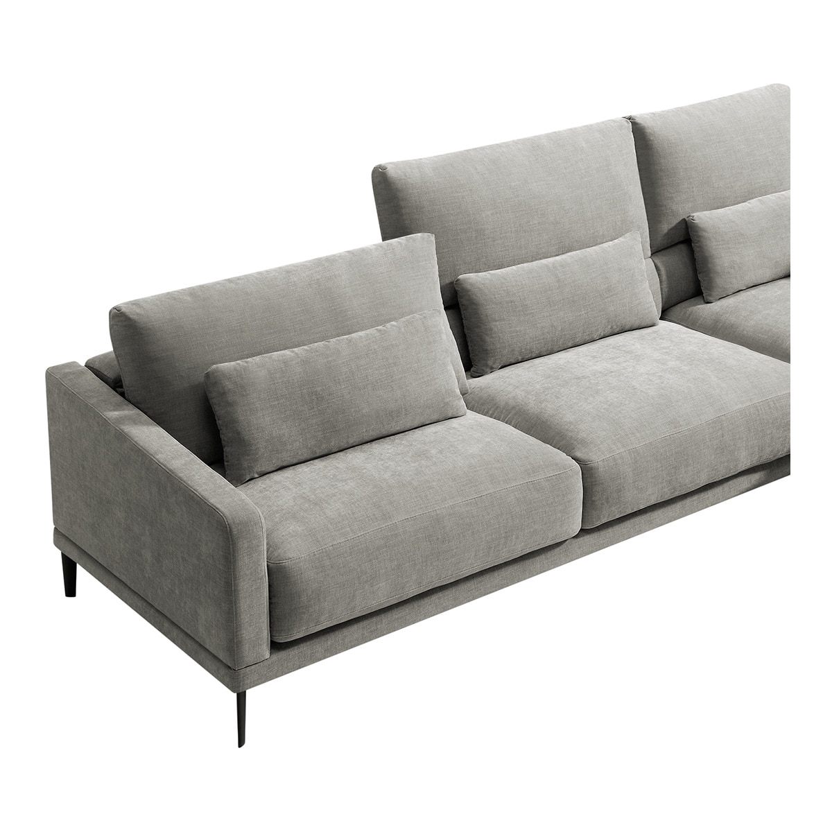 Sofá de canto direito Harvey Cimento-2