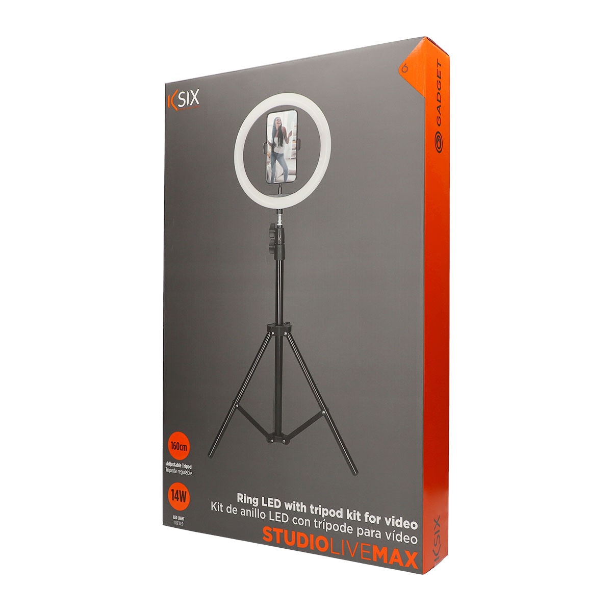 Kit Studio Live Max Círculo Led com Tripé Chão 1,60 m para Smartphone 8