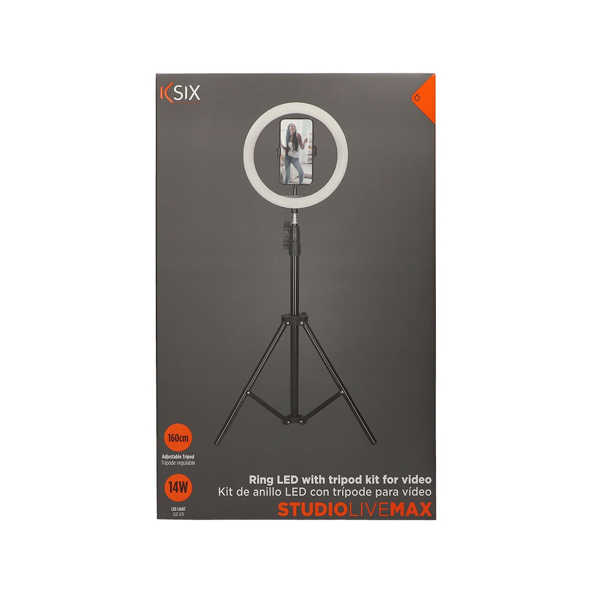 Kit Studio Live Max Círculo Led com Tripé Chão 1,60 m para Smartphone 7