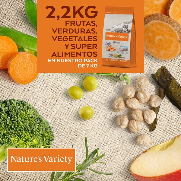 Selected pienso para gatos adultos esterilizados con salmón No Grain bolsa 7 kg