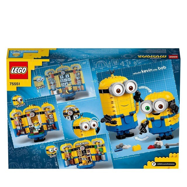 Minions El Origen de Gru, Minions y su Guarida para Construir LEGO