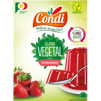 Gelatina Vegetal de Morango Vegan embalagem 180 g - Condi