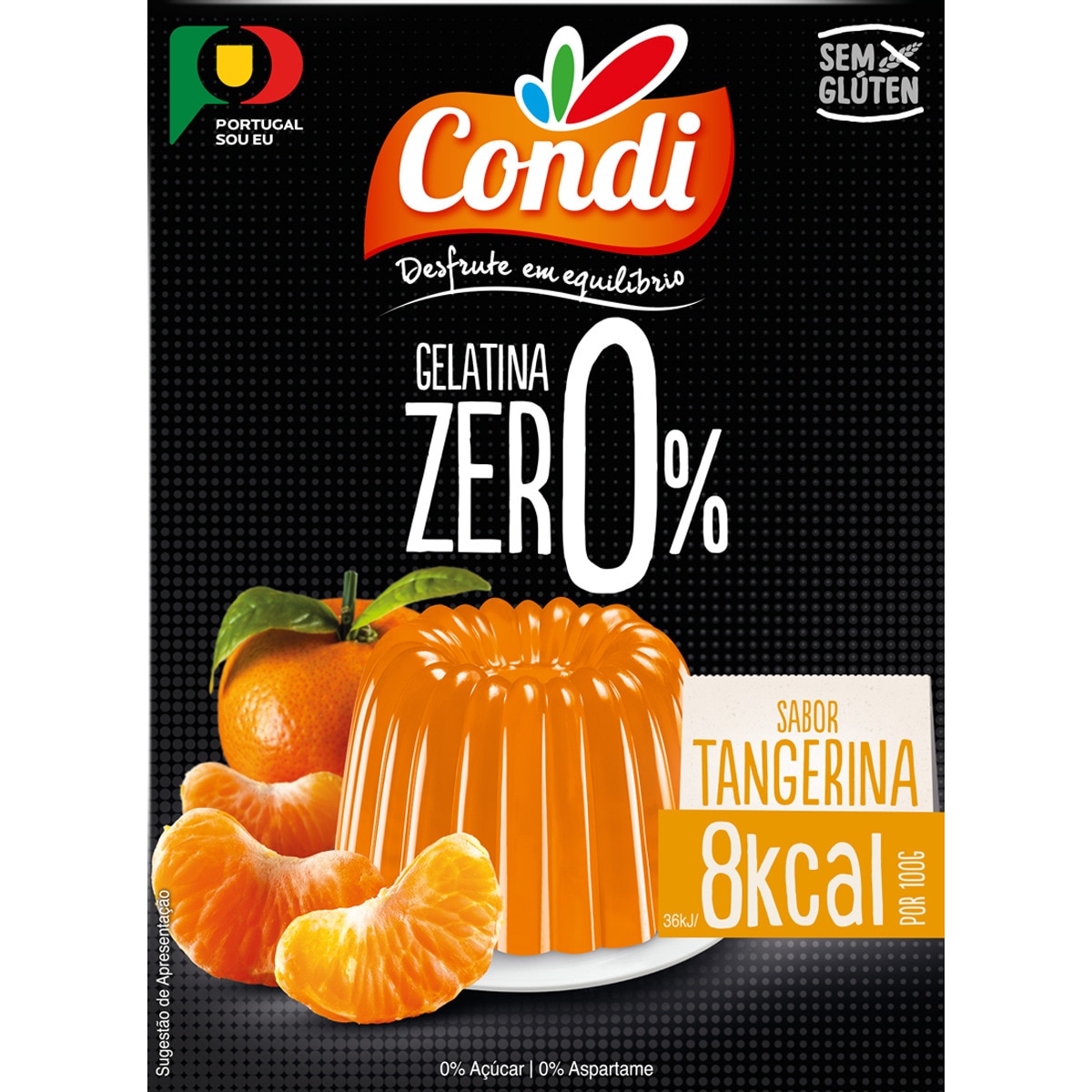 Gelatina Zero Tangerina embalagem 28 g