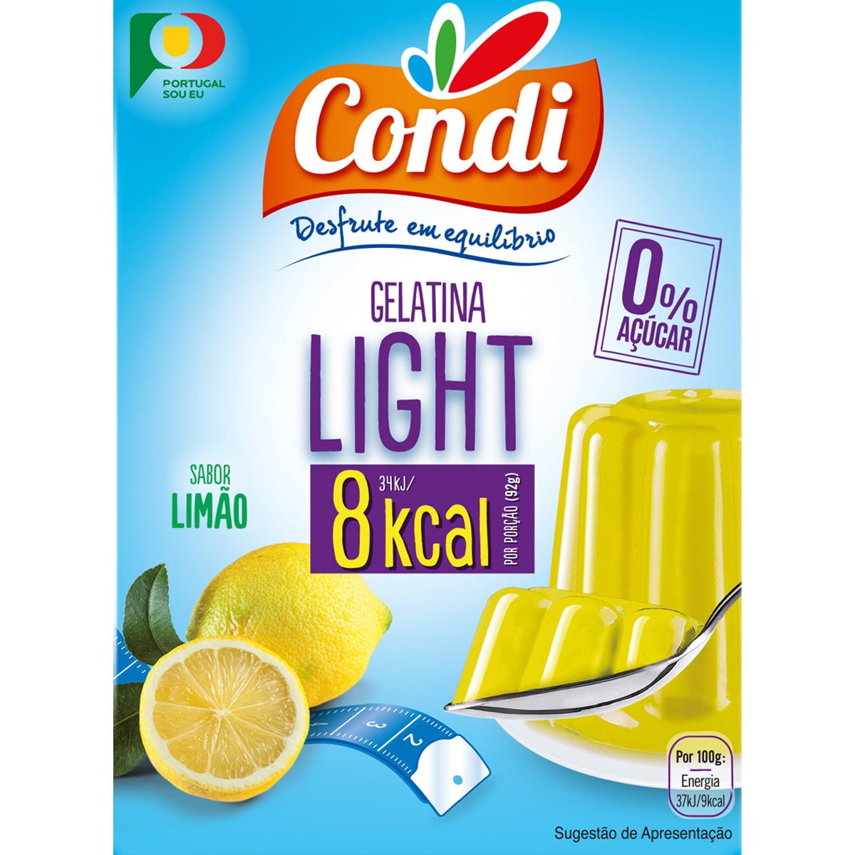 Gelatina Light de Limão embalagem 30 g