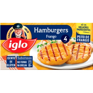 Hambúrgueres de Frango 4 Unidades embalagem 240 g - Capitão Iglo