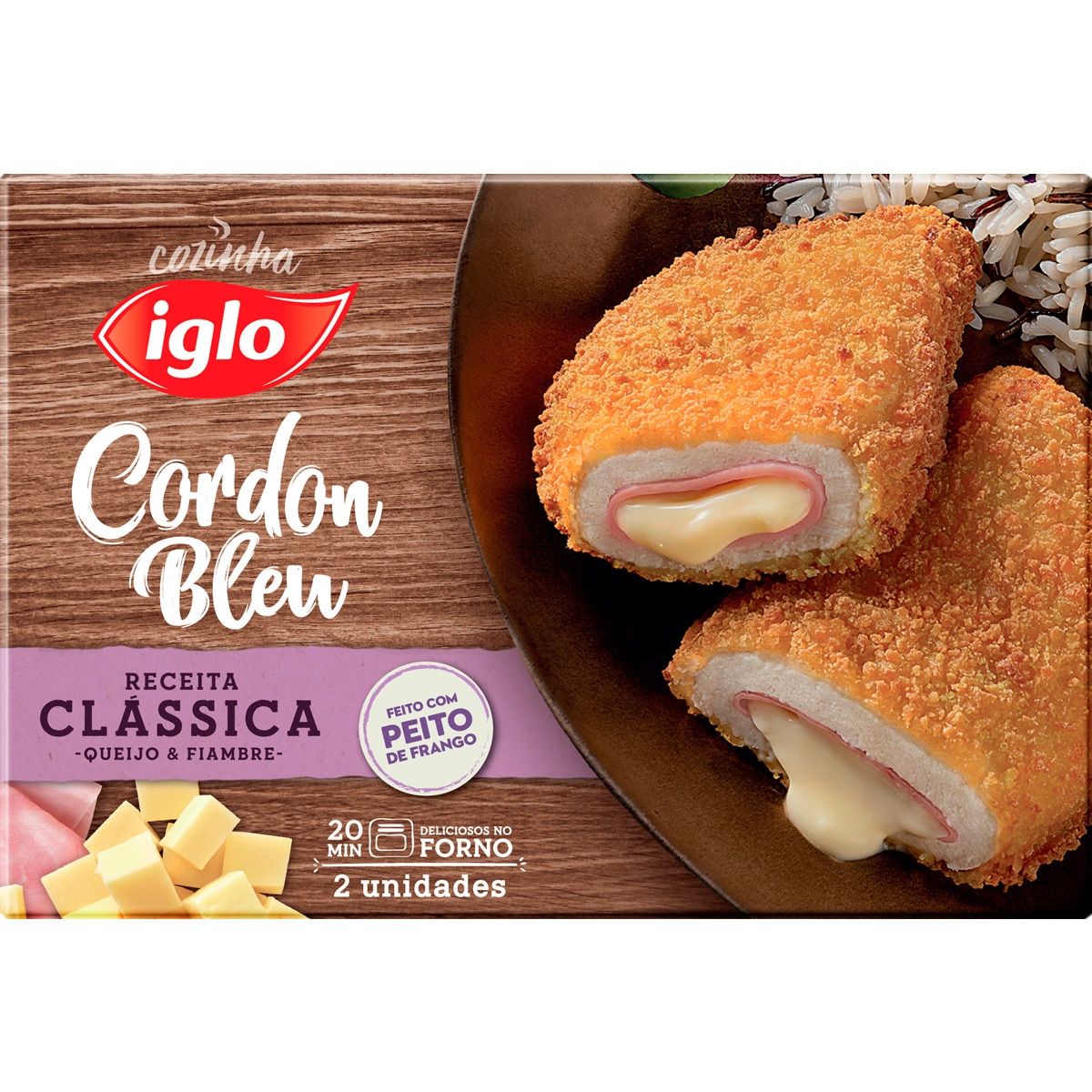 Crocantes de Frango Cordon Bleu 2 Unidades embalagem 200 g