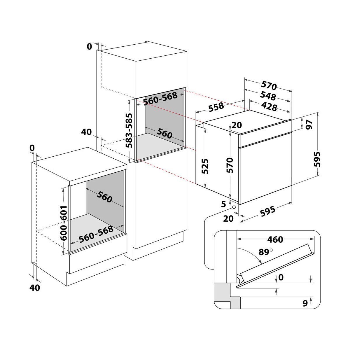 Forno Multifunções Indesit IFW 6530 IX de 66 Litros - Inox Inox-2
