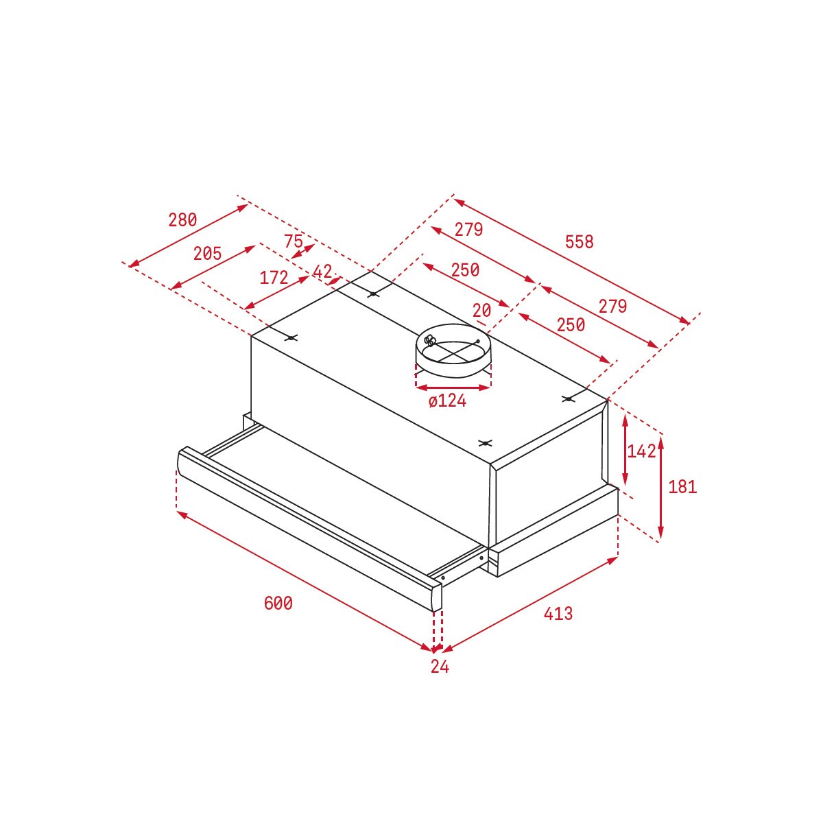 Campana telescópica Teka con 2 velocidades - TL 6420.2 IX Inox-2