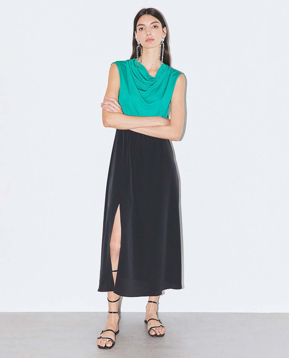 Vestido escote drapeado · Sfera · El Corte Inglés