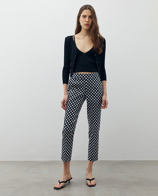 Pantalón de mujer satén estampado · Sfera · El Corte Inglés