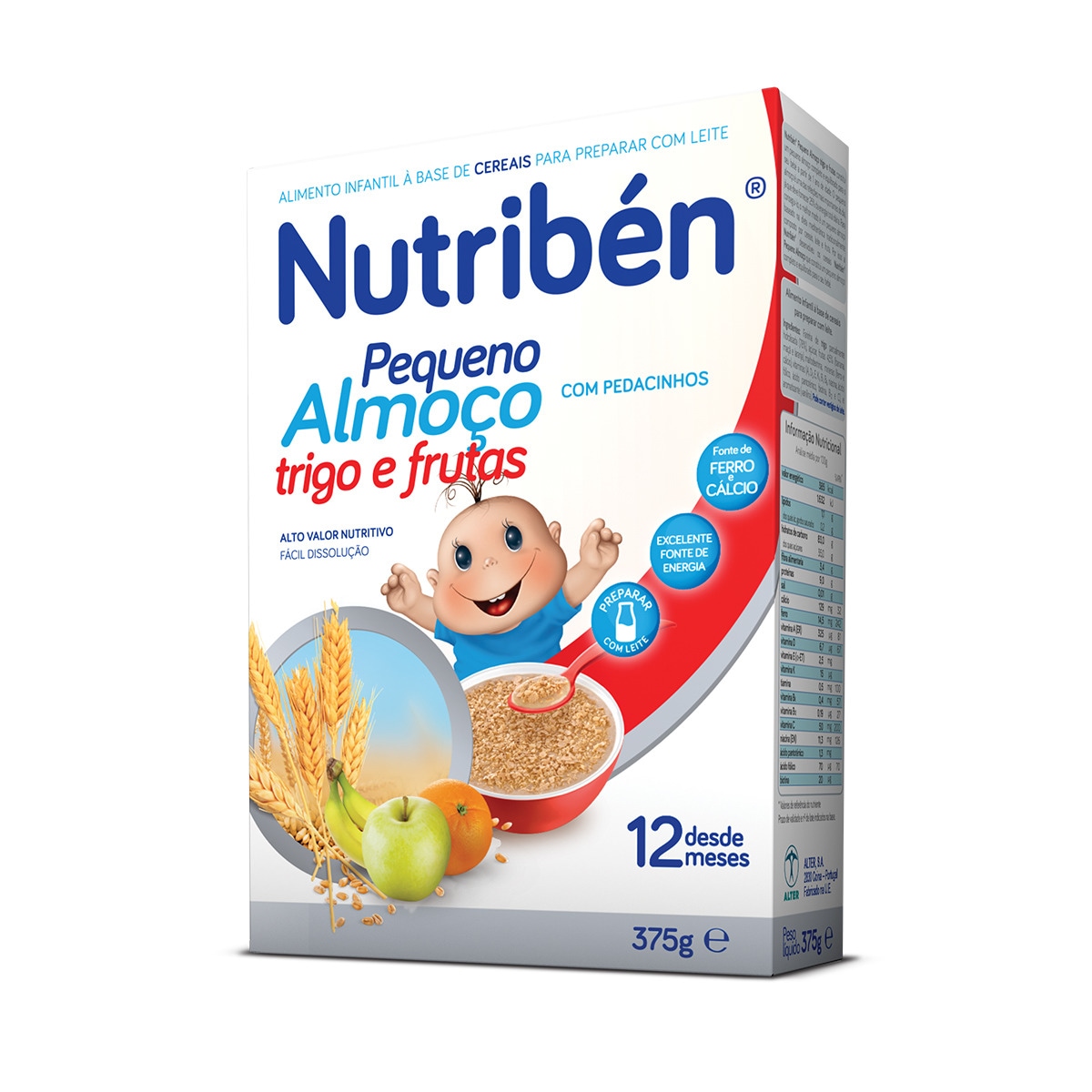 Papa Infantil Pequeno-Almoço Trigo e Frutas - 375 g 1