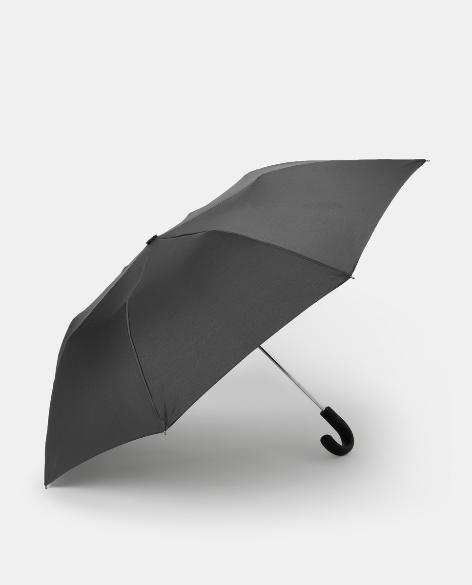 Guarda-chuva desdobrável automático preto Preto-1
