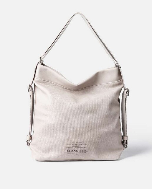 Hobo granulado Slang en beige convertible en mochila · Slang · El Corte  Inglés