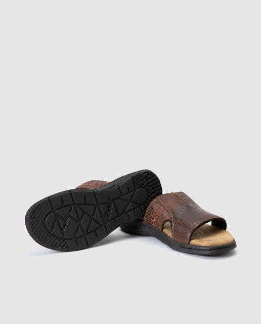 Sandalias de hombre Clarks de piel marrón · Clarks · El Corte Inglés