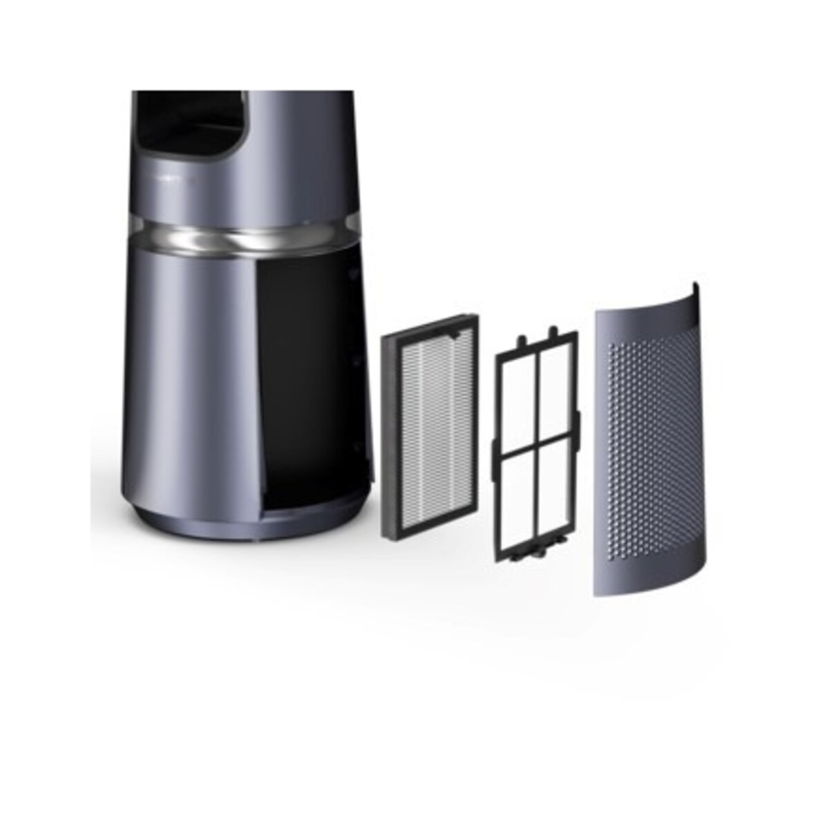 Purificador ventilador QU5030 Eclipse 2 em 1 sem pás Prateado-4