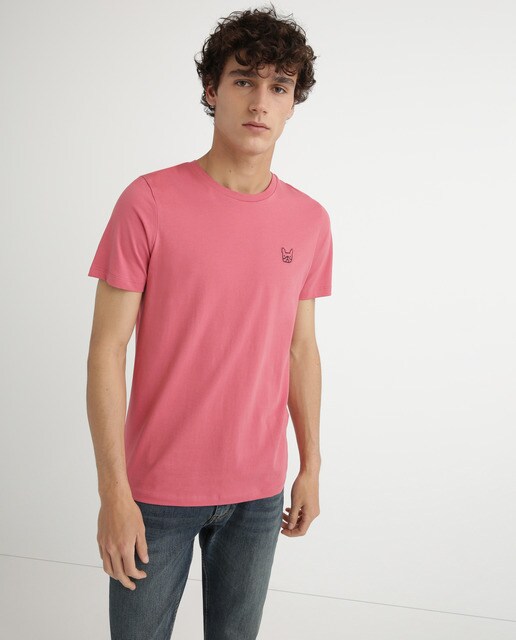 Camiseta de hombre en algodón orgánico rosa de manga corta · Jack \u0026 Jones ·  El Corte Inglés