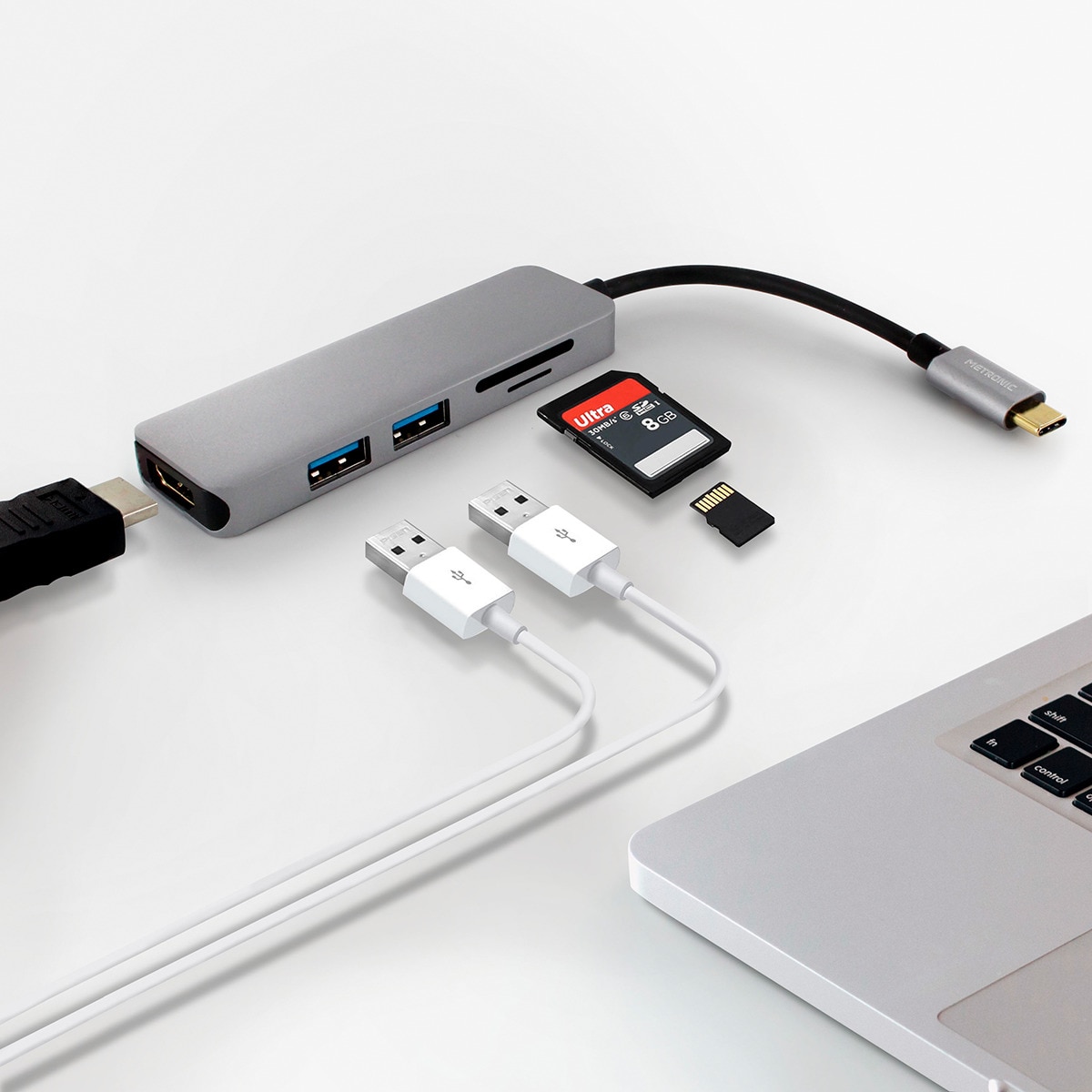 Adaptador USB-C 5 en 1 Negro-2