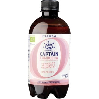 Bebida de Chá Fermentado de Framboesa Zero Açúcar Biológica embalagem 400 ml - Captain Kombucha