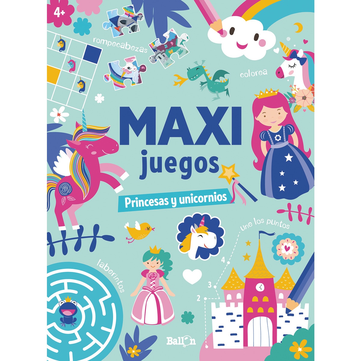 MAXI JUEGOS - PRINCESAS Y UNICORNIOS (Capa mole) 1