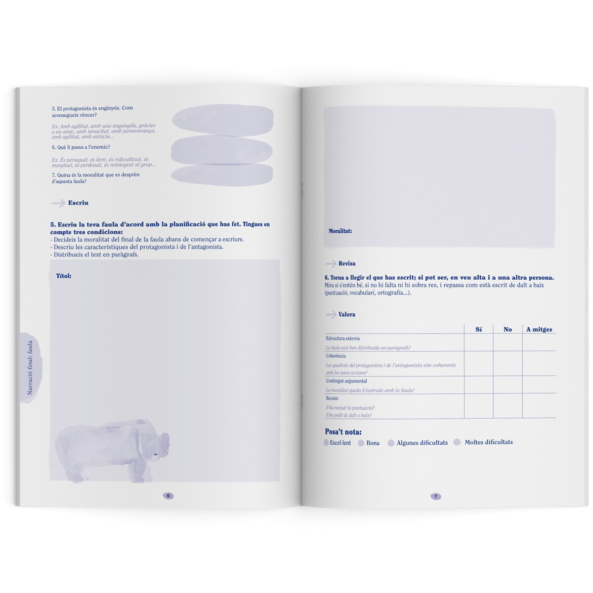 Libreta Narraciones Secundaria Nivel 1 Additio Catalán Rojo-3