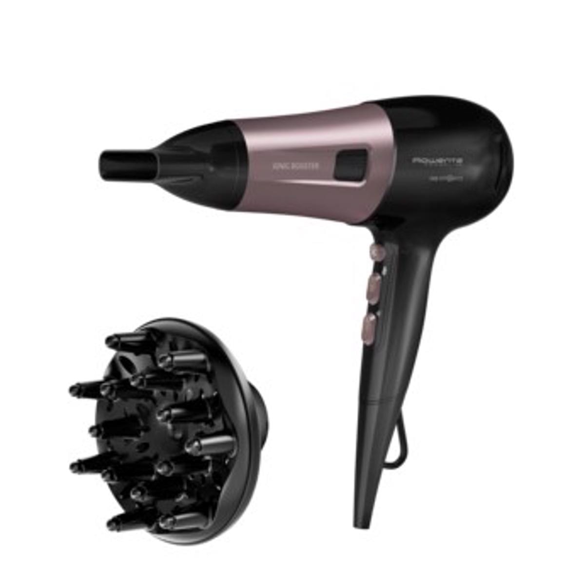 Secador de Cabelo Rowenta CV5940F0 Premium Care Powerline de 2400 W - Preto e Rosa Preto / Rosa-1