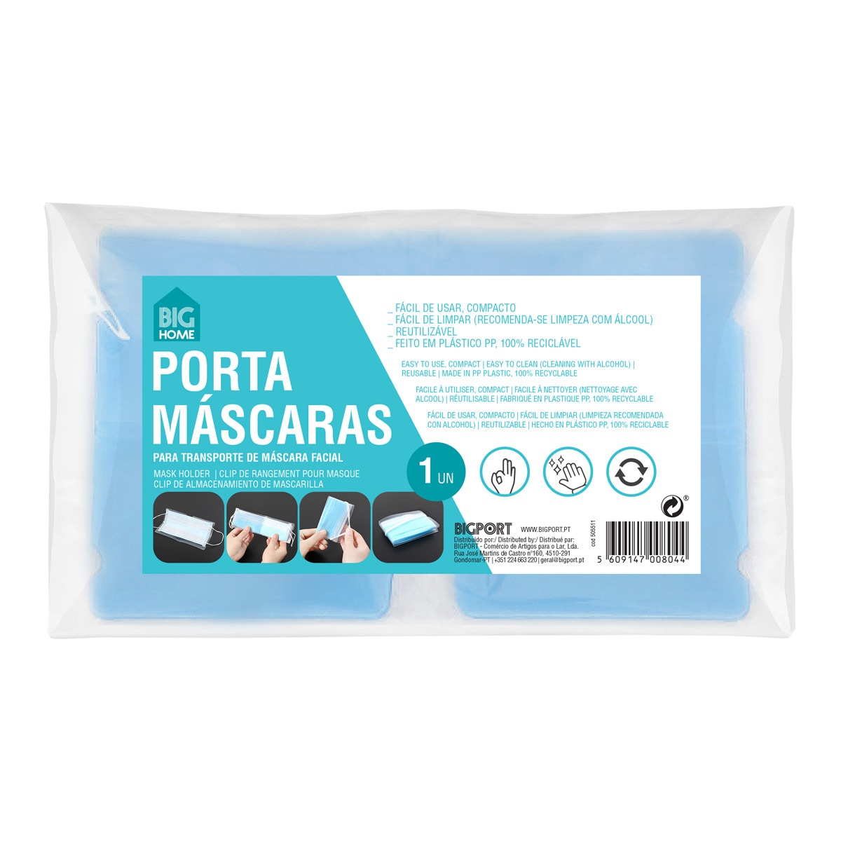 Porta Máscaras Azul - 1 un. 1