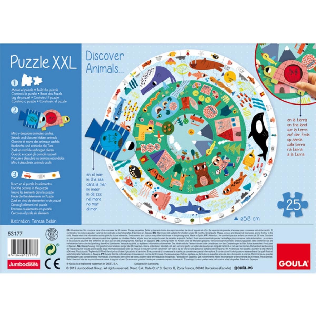 Puzzle XXL descobre Animais 3