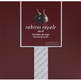 Bombons de Figo e Chocolate Preto 8 Unidades embalagem 142 g - Rabitos Royale