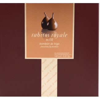 Bombons Cobertos de Chocolate de Leite de Figo 8 Unidades embalagem 142 g - Rabitos Royale